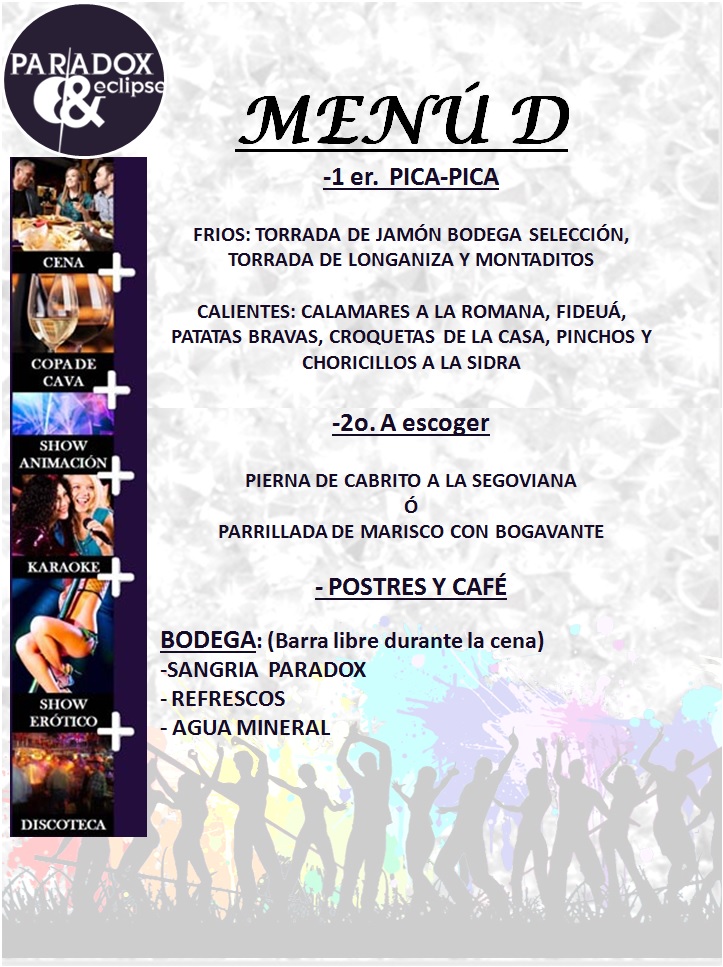 Descripción del menú D